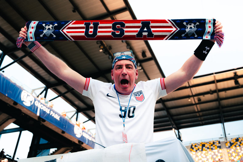 USWNT vs Argentina pitchside photo